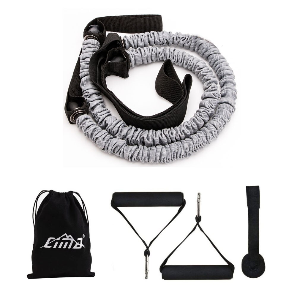 Ab hjul rullmaskin med motstånd band handtag dörr ankare träningspass utrustning buk fitness träning: Orange