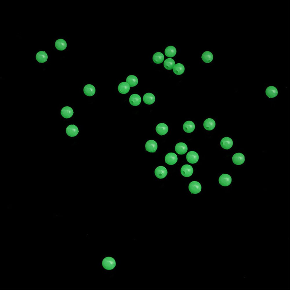 100 stuks 5mm ronde vislokmiddelen lichtgevende ronde visdobbers kralen rubber visaccessoires