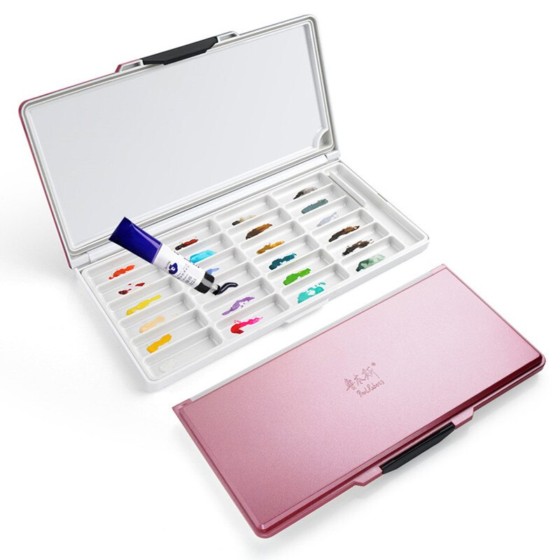 Paul Rubens – Palette d&#39;aquarelle rose, 24 grilles, hydratante, indépendante, Premium, adaptée à l&#39;aquarelle