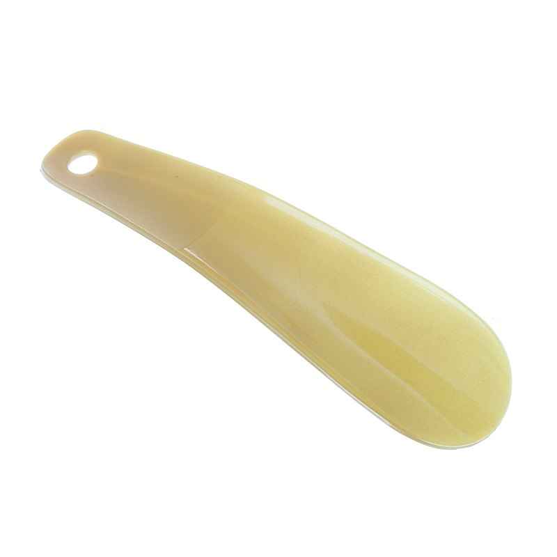1 Uds., forma de cuchara, cuernos de zapato, 16cm, zapato de plástico, cuerno , Zapatero Flexible, elevador de zapatos: Oro