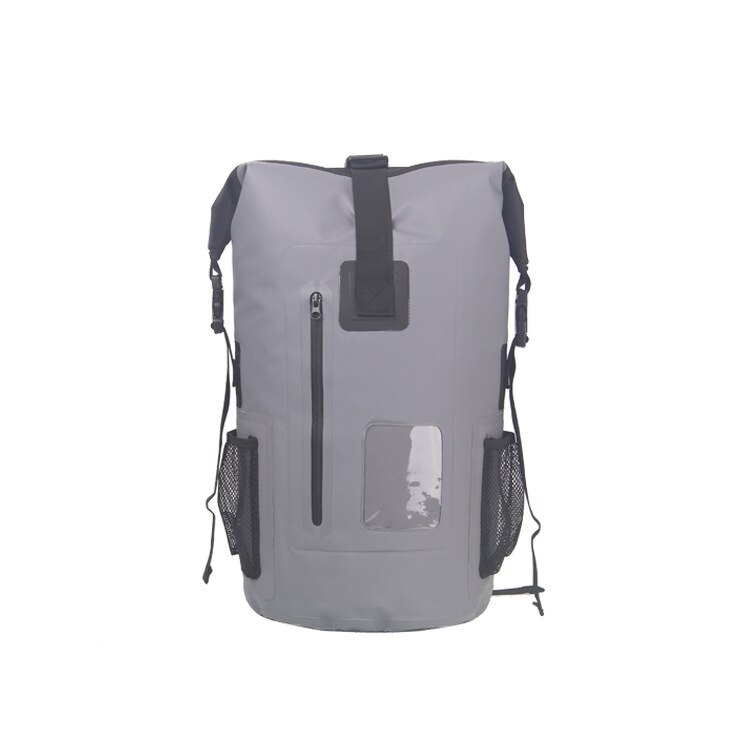 Sac à dos étanche pour Kayak et moto, sac sec de 30l, résistant à l&#39;eau, pour l&#39;extérieur, bateau-40: Light Grey