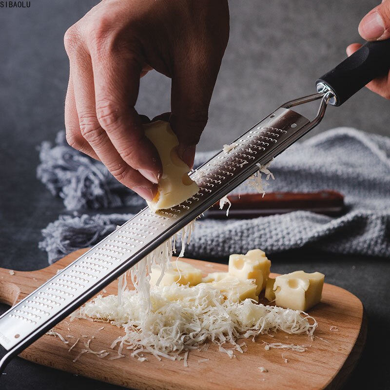 304 Stainless Steel Citrus Lemon Peel Cheese Grater Potato Garlic Chocolate Fruit And Vegetable Ergonomic Long Handle Grater