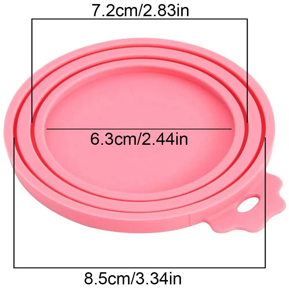 Juste en silicone réutilisable pour canette de nourriture pour animaux de compagnie, 18 capuchons, couvercle d'étanchéité, fournitures pour chiens et chats, convient pour 8.5cm, 7.5cm, 6.5cm, 3 en 1