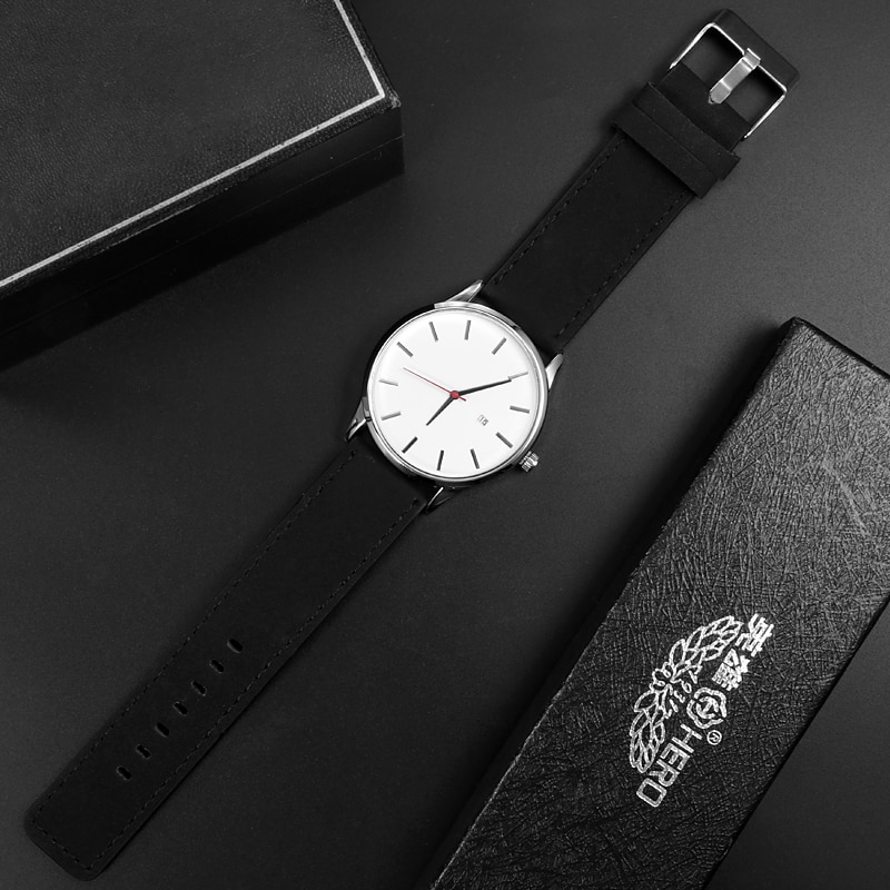 Montre hombre herrklockor läder sport quartz klocka herr casual man erkek kol saati armbandsur relogio masculino