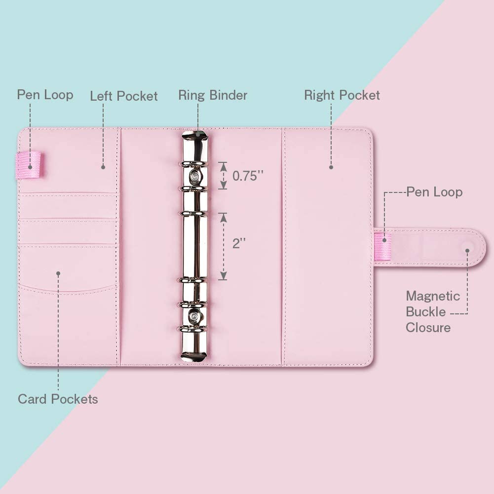 A6 Pu Loose Leaf Binder Losbladige Kern Diy Bindmiddel Notebook Cover Note Book Journal Kantoor School Briefpapier