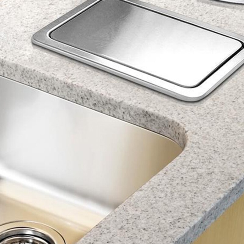 Garbage Flap Trash Bin Cover Flush Built-in for Kitchen Counter Top