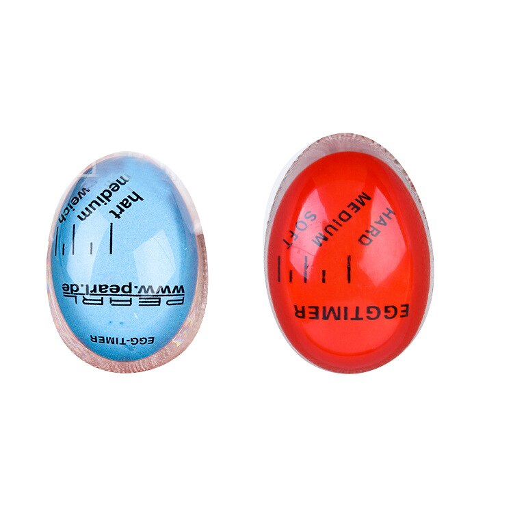 2PCS Red Blue Timer Reminder Color Changing Egg Timer Resin Material Boiled Eggs Kitchen Helper Egg Timer Red Timer Tools: Default Title