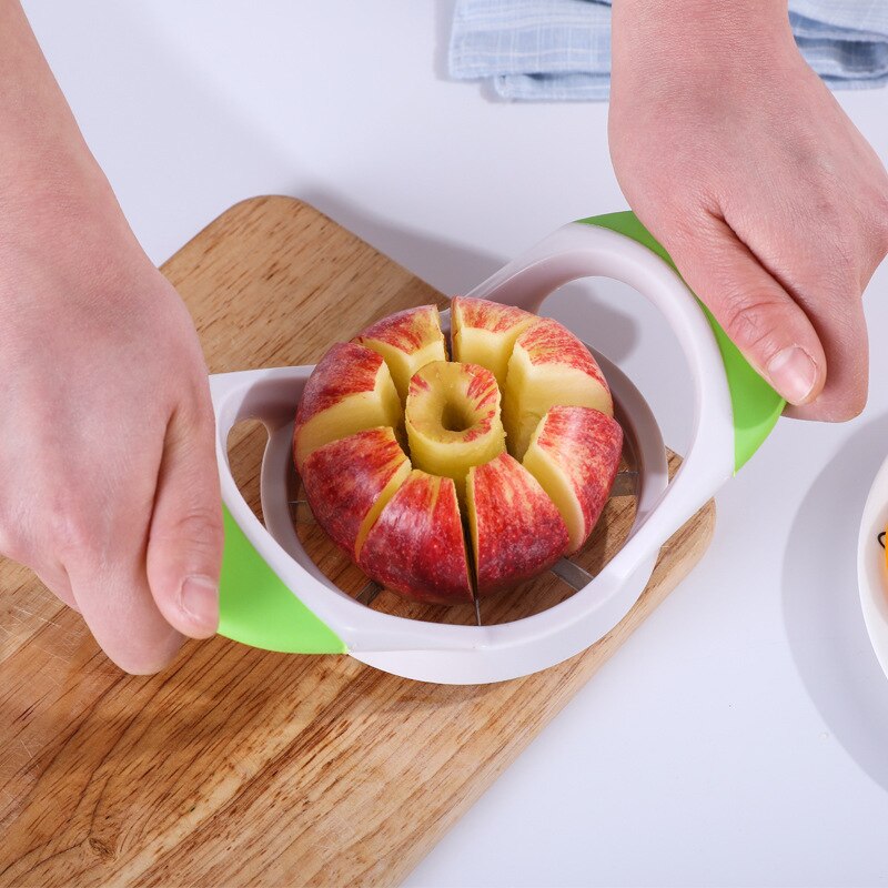 Cortador de manzanas para cocina, utensilio divisor de fruta y pera, mango cómodo para pelador de manzana de cocina,