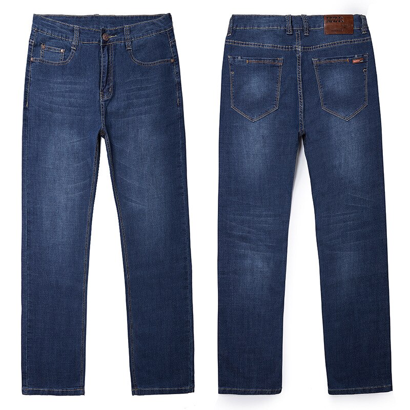 Menn pluss størrelse bukser jeans stretch komfortable 38 40 42 44 46 48 52 herre høy stretch stor bukse løse jeans for menn