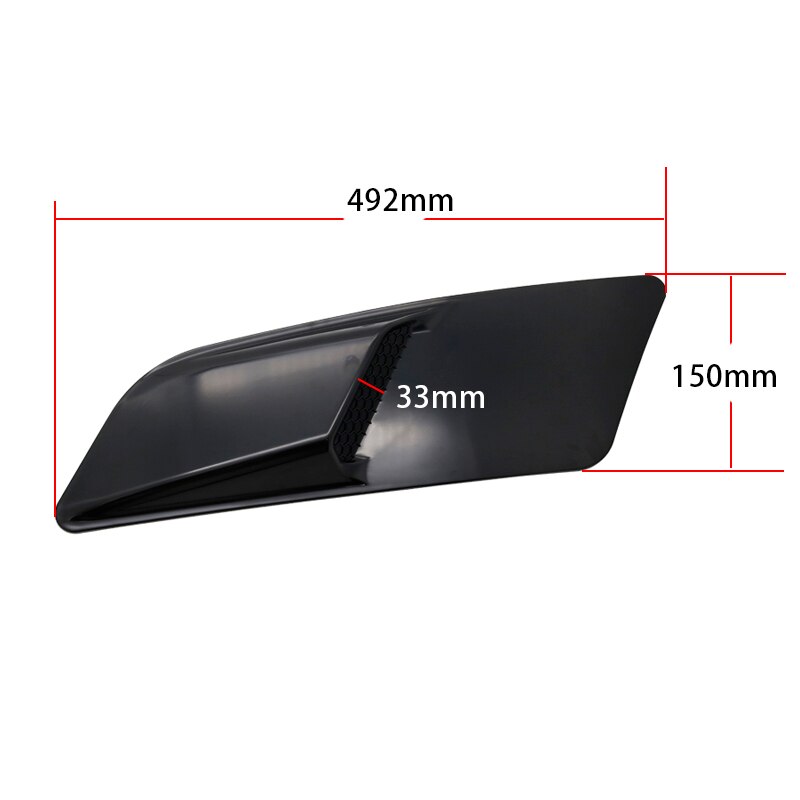 ABS Plastic Car Air Intake Scoop Bonnet Hood Vent Front Hood Vent Fit For Ford Mustang Panel Trim 2pcs