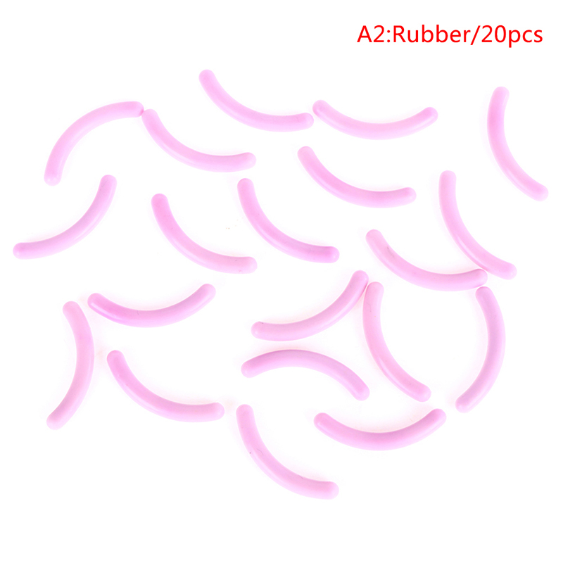 20 stuks damesmode navulling wimperkruller rubber elastische vervanging pad siliconen gel clip pads oogmake-up gereedschap: Black