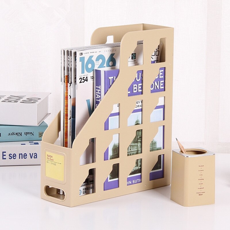 Plastic Book Holder Shelf Mesh File Holder Document Rack Letter Magazine Paper Tray Desk Organizer Stationery School Supplies