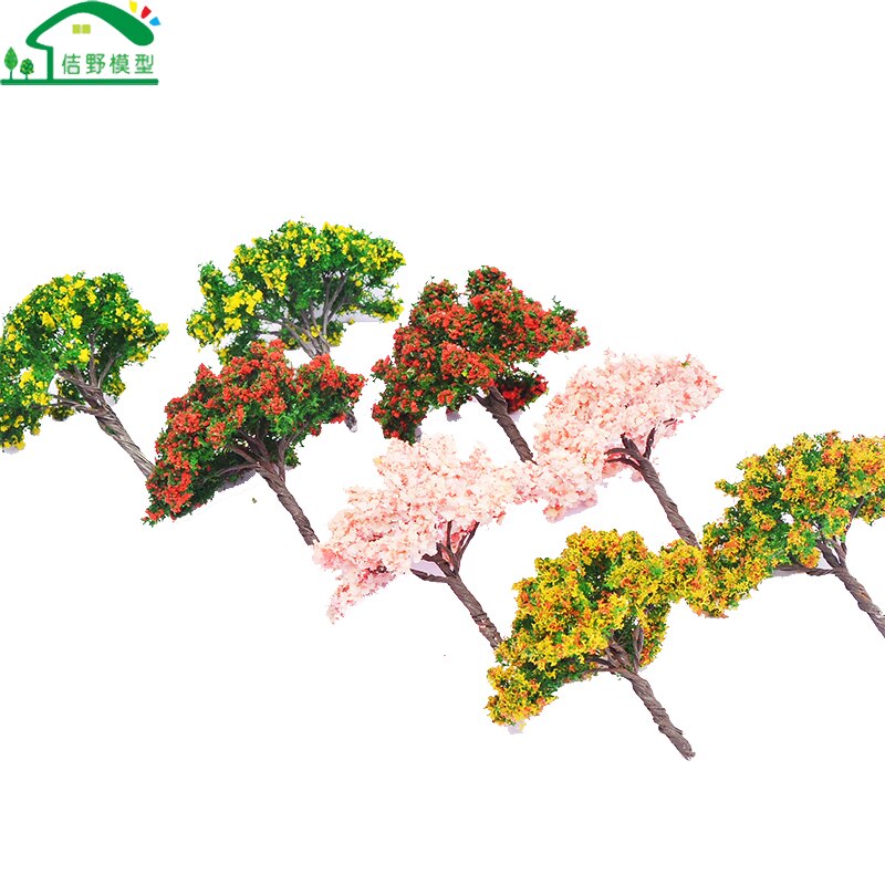 8Pcs 65Mm Miniaturas Arbre Ijzerdraad Bloem Bomen Architectonisch Trein Zand Tafel Landschap Scensry Layouts Model Boom Ho N Schaal