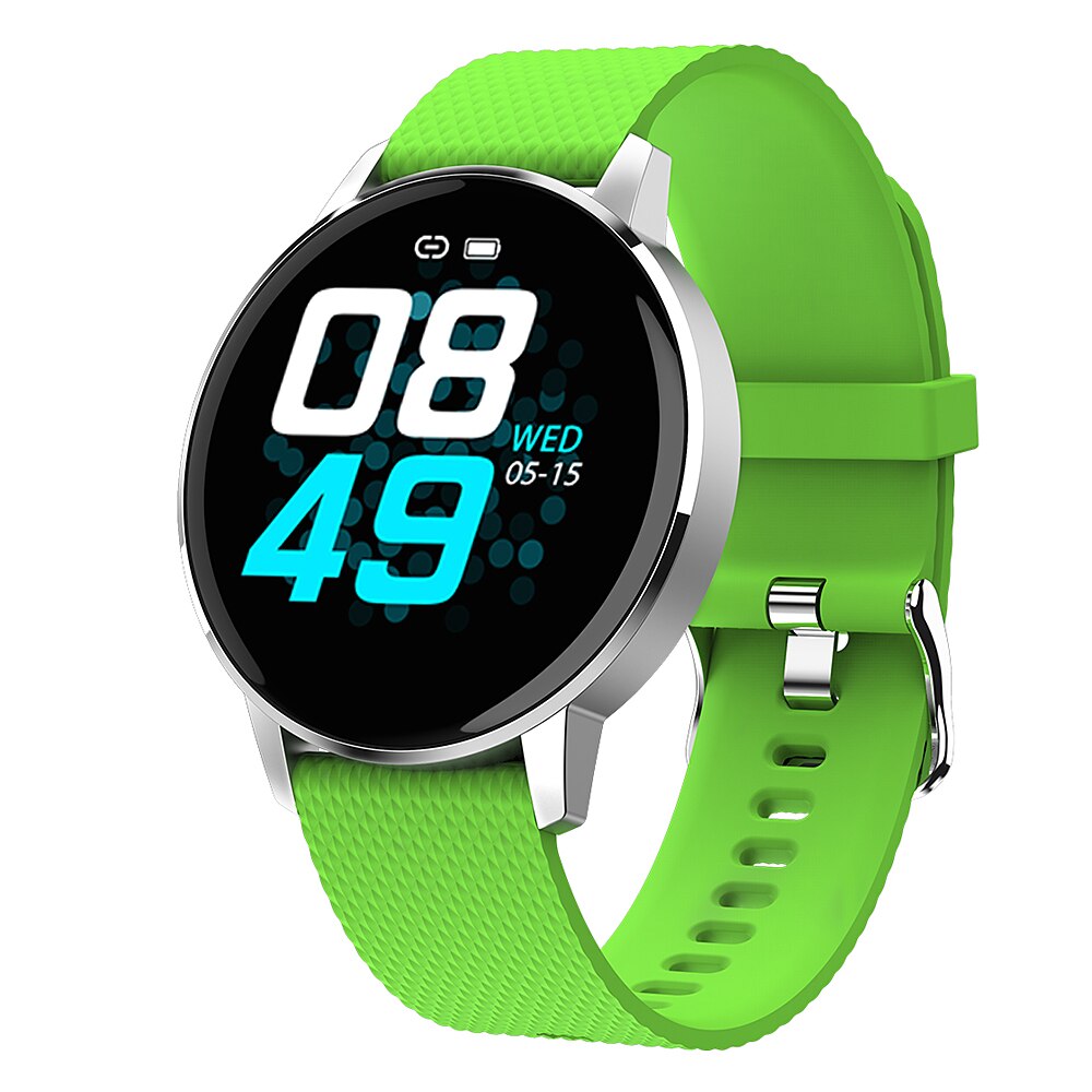 Heart Rate Sport Pedometer Smart Bracelet IP67 Waterproof Fitness Watch Smart Walking Pedometer Blood Pressure Monitor Wristband: Light Green