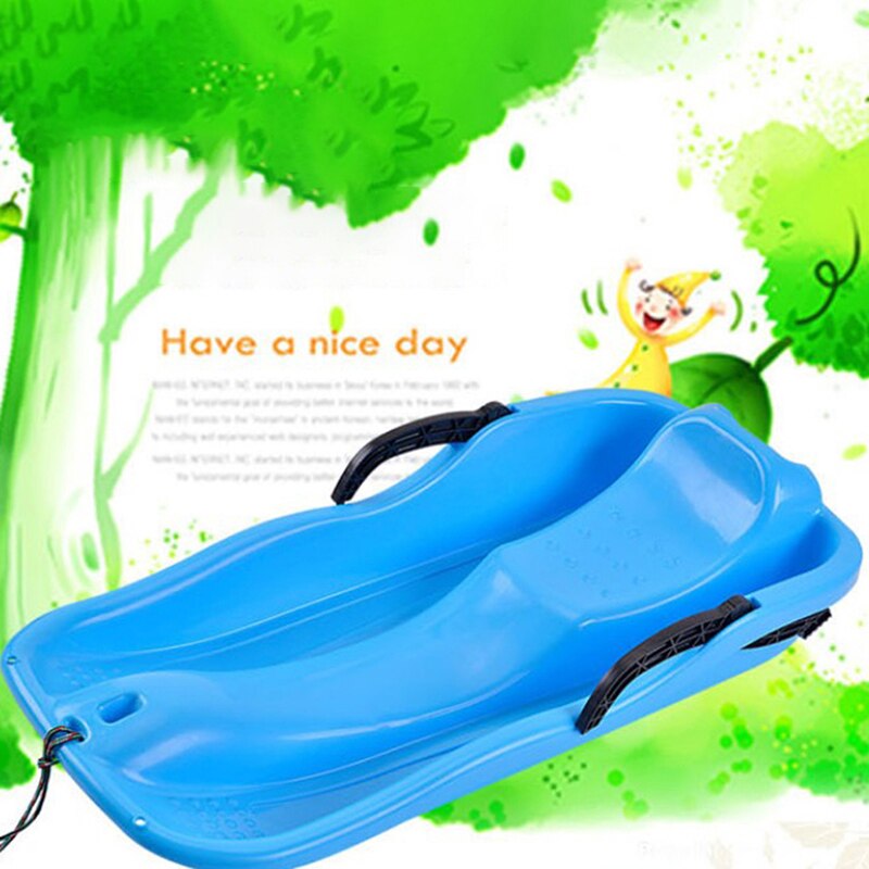 1PC Durable 65x40cm Snow Sled Heavy Duty Sledge Winter Toy Flyer Sleigh Great