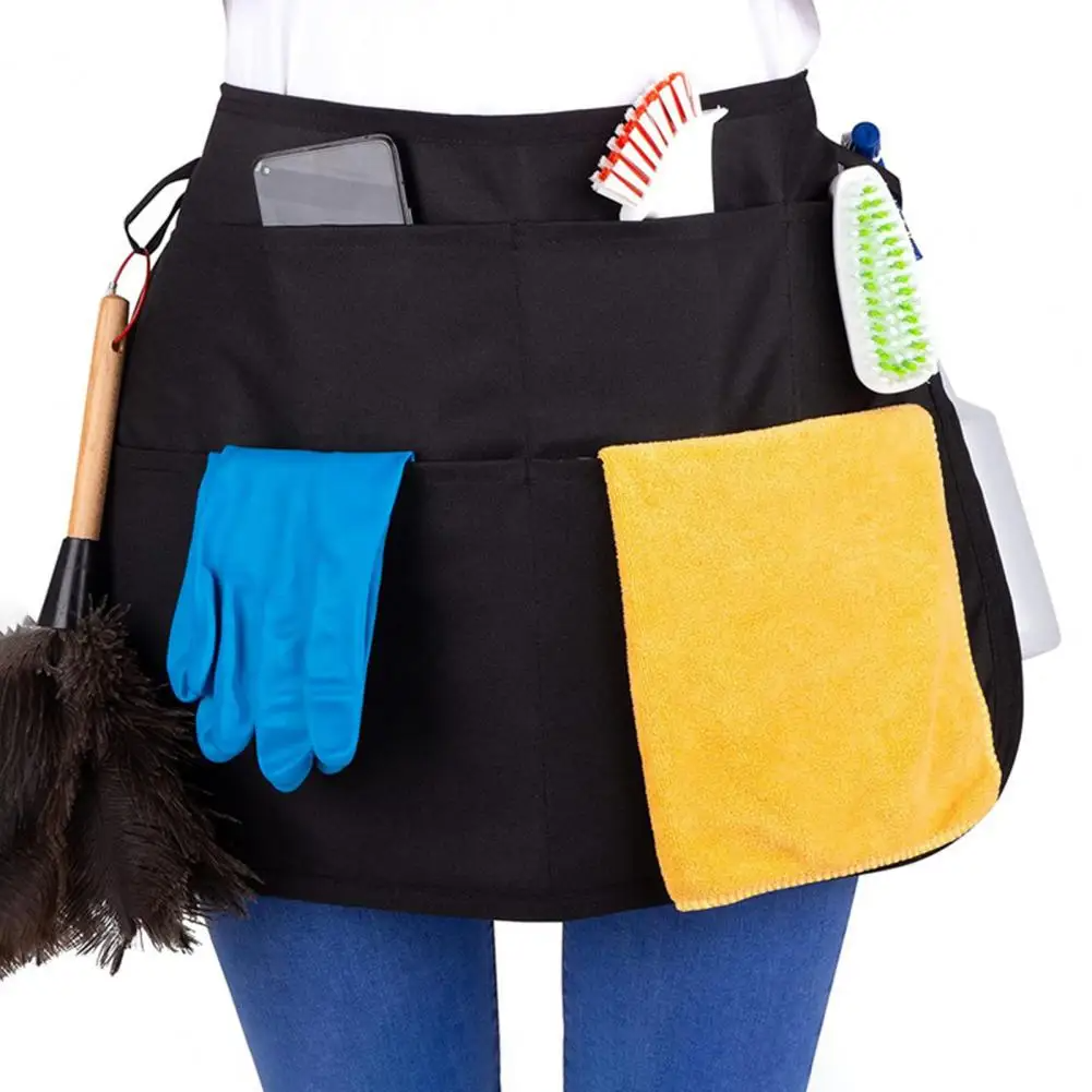 Delantal de salón de belleza con bolsillos para mujer y hombre, delantal de peluquería , Material de peluquero, estilista, accesorios de Barista