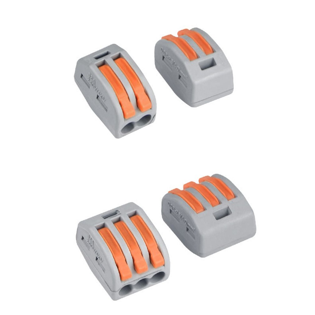 Mini Fast Wire Connectors Universal Compact Wiring Conductor Push-in Terminal Block Soft And Hard Wire Connector