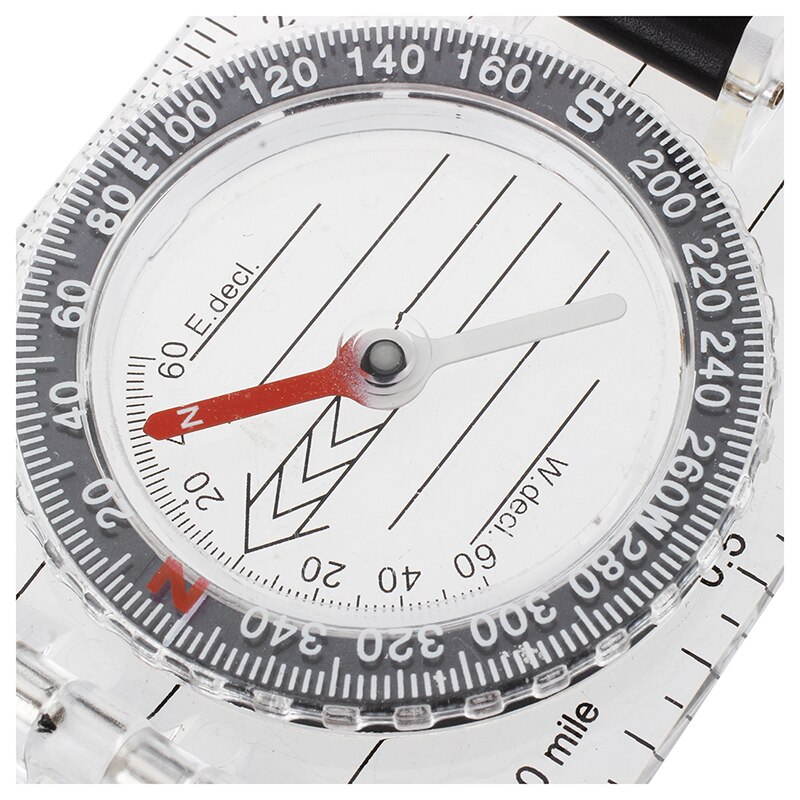 ABLB--Foldable Navigation Camping Baseplate Compass Ruler Map