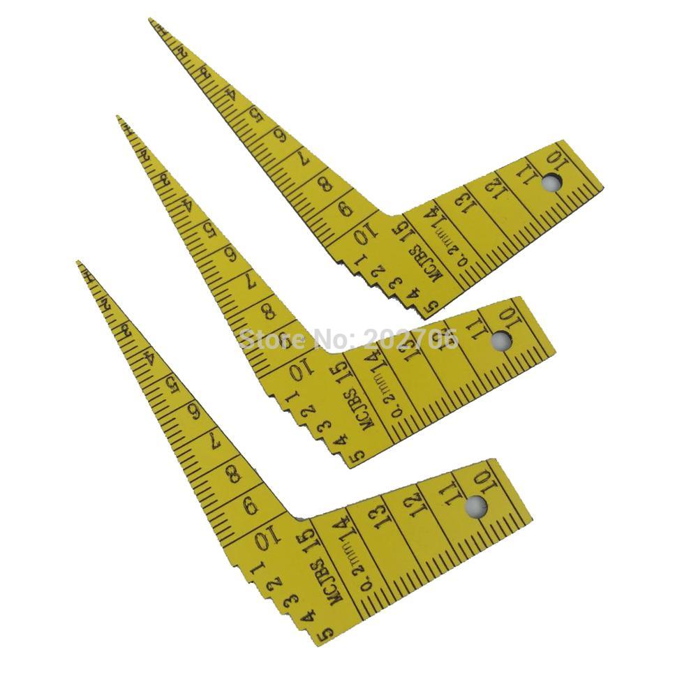 1-15mm vinkel plastføler gauge mcjbs bilindustri inspektion lineal trinmåler
