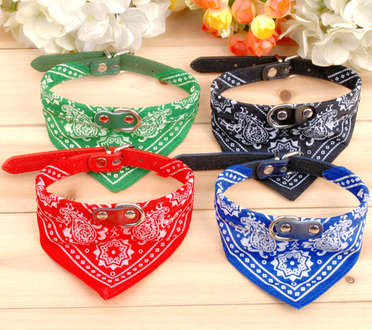 Pañuelo ajustable para cachorros, Collar para perro y gato, accesorio para bufandas para gatos y perros pequeños, negro, rojo, azul, rosa y púrpura