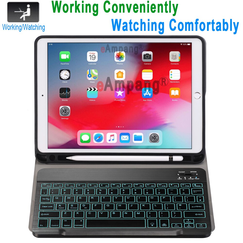 Backlit Keyboard Case voor Apple iPad Air 10.5 Air 3 Case voor iPad Pro 10.5 Bluetooth Toetsenbord Cover funda Potlood Slot