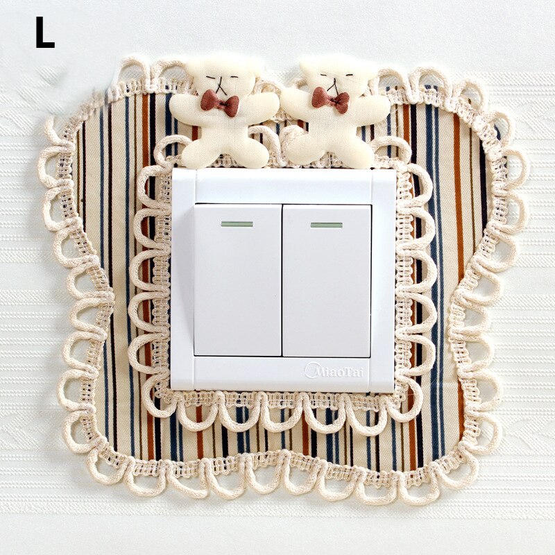Cute Lace Switch Sticker Light Switch Protective Cover on-off Switch Wall Dustproof European Light Switch Covers Decoration: L