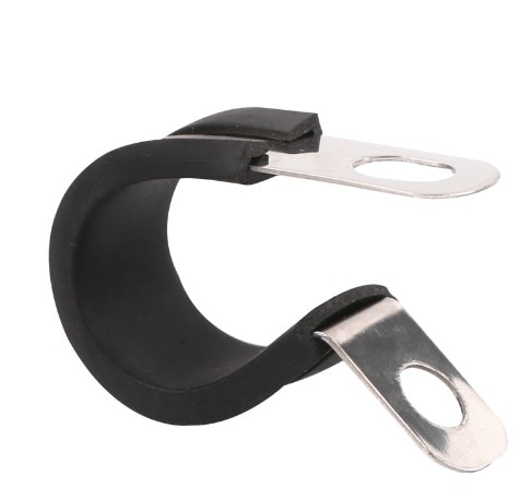 2pcs/lot 304 Stainless Steel Rubber Lined P Clips Cable Mounting Hose Pipe Clamp Mikalor