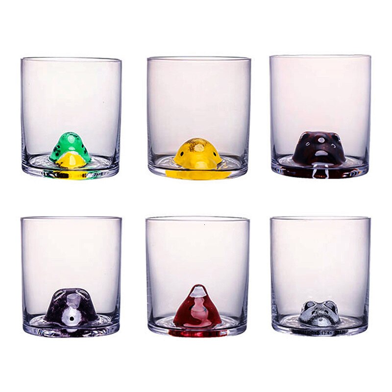 Nowi przyjaciele 3D głowa zwierzęcia kryształbyć winnym skały szkocja Whisky okulary staroświeckie szkło Verre XO Chivas kieliszek robić czerwonego wina Brandy wąchać