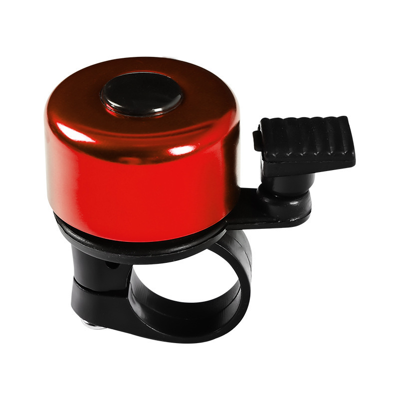Mini timbre de bicicleta de aleación, alarma de advertencia de seguridad para bicicleta de montaña y carretera, timbre para manillar de ciclismo, bocina: Rojo