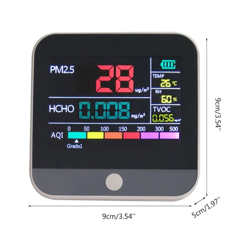 LCD Digital Display Pollution Tester Home PM2.5 Formaldehyde Detector Air Monitor Dust Sensor 896B