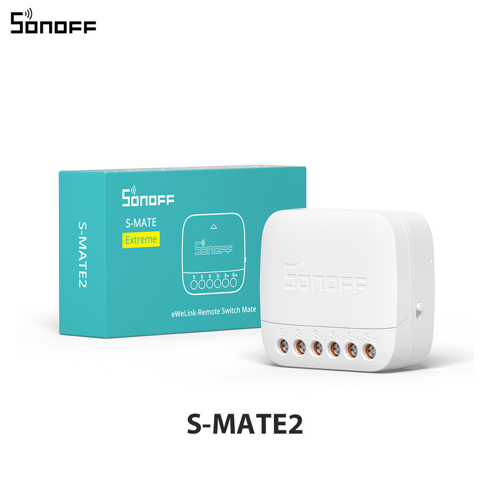 SONOFF S-MATE2 Extreme Switch Mate Local Control Mechanical Switch Support MINI Size Two-Way eWeLink Remote Control via MINIR4: Bundle1