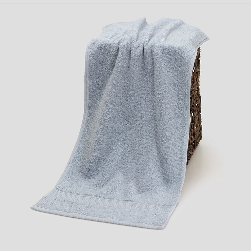 100% Cotton 33*72cm Face Towels Absorbent Thick Pure Bath Towel Bathroom Hand Face Shower Towels Home Hotel for Adults: Grey