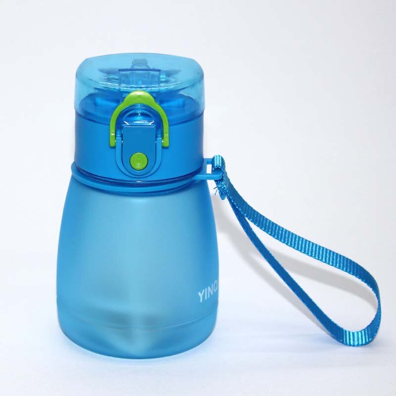 Plast vattenflaska 320ml min flaska flaska bpa fri läckagesäker vattenkokare med rep bärbar skolvattenflaska för barn dryckesartiklar: 320ml blå