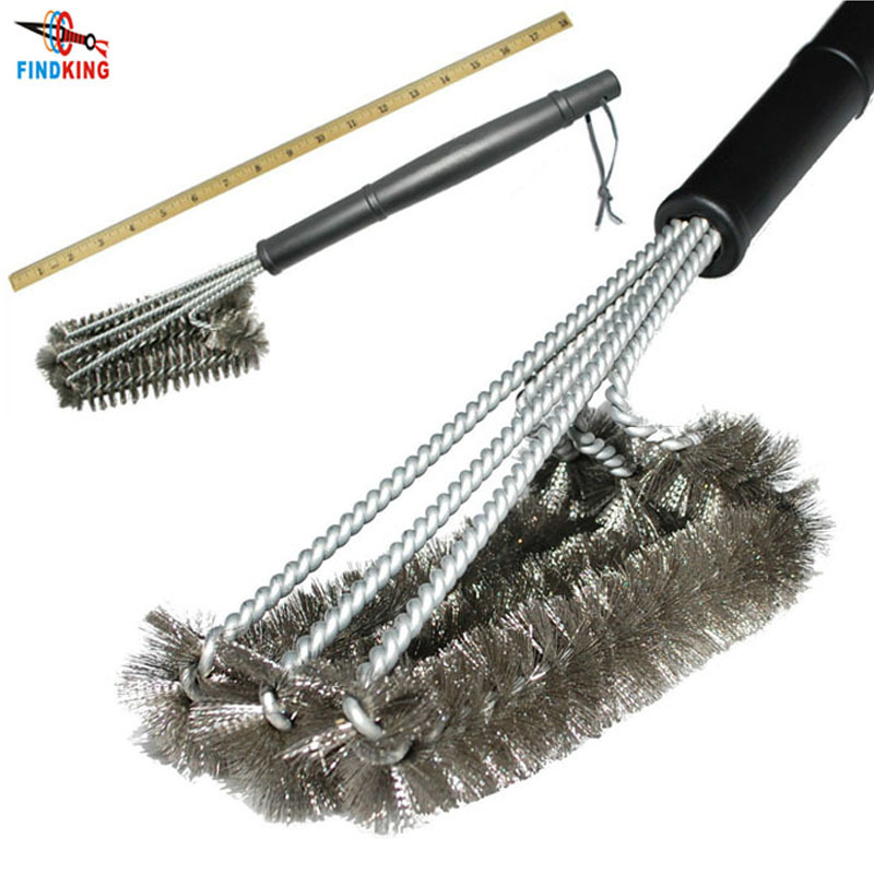 18 Inch Grill Borstel Bbq Gereedschap Grill Borstel 3 Rvs Borstels In 1 Cleanin Bbq Accessoires Beste Cleaner barbecue