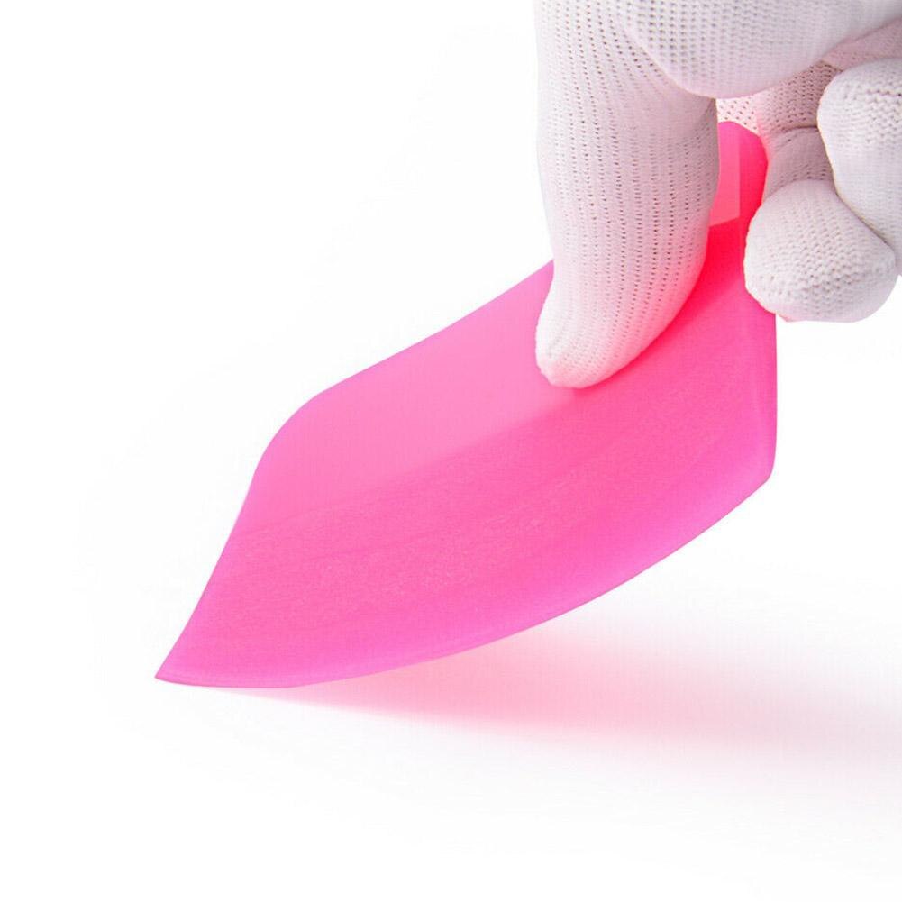 6.5/10/12x7.5cm Pink Scraper Soft Rubber Car Window Squeegee Tint Tools Glass Water Wiper Vinyl Wrap Blade for Auto Home Office