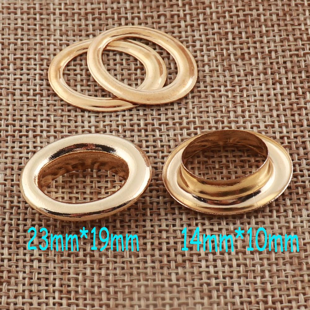 50 sets Gold Large Eyelets grommet eyelets Barrel Diameter Metal Eyelets Grommets With Washers Leather Canvas bag 5/8"(15mm)