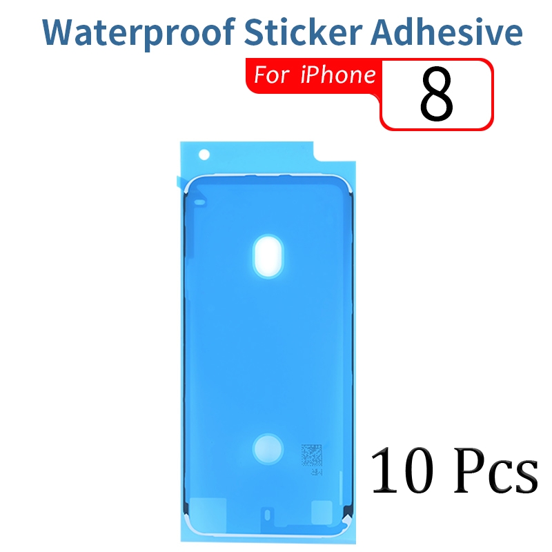 10 sztuk wodoodporna naklejka dla iPhone 6 6s 7 8 Plus X XS MAX XR 11 12 Pro Max wodoodporna naklejka klej ekran LCD klej: 10 Pcs For iPhone 8