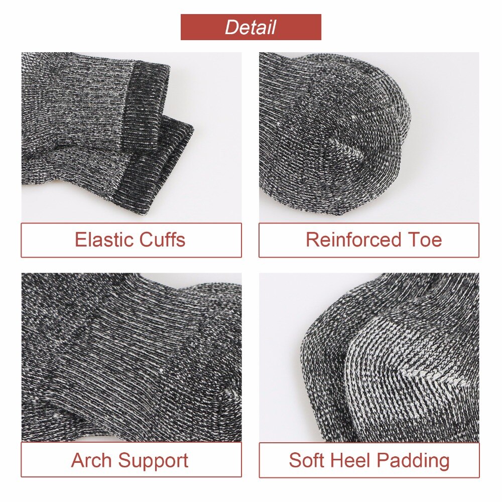 Vihir Gemischt Farbe Merino Wolle Winter Knöchel draussen Sport Socken für Skifahren Wandern Radfahren Camping socken