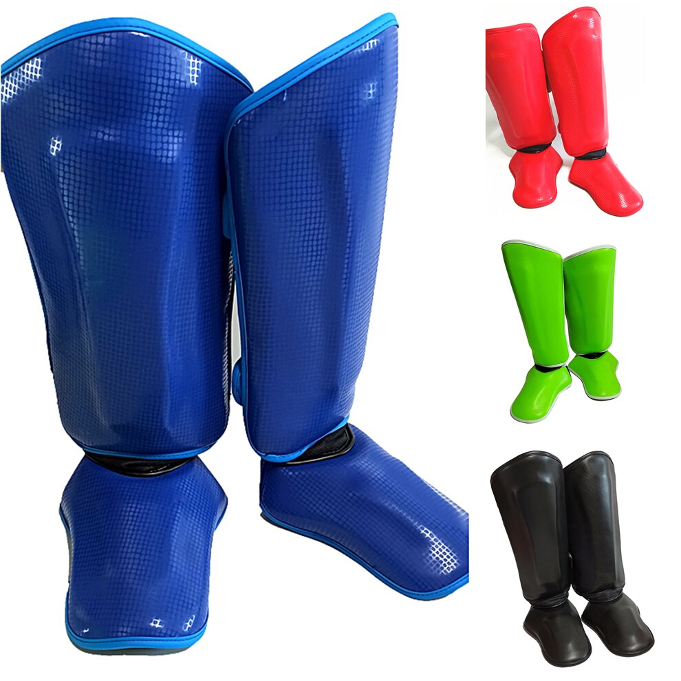 Novo boxe mma caneleiras homens muay thai tornozelo apoio karate treinamento legging crianças kickboxing pads instep guarda equipamentos de combate