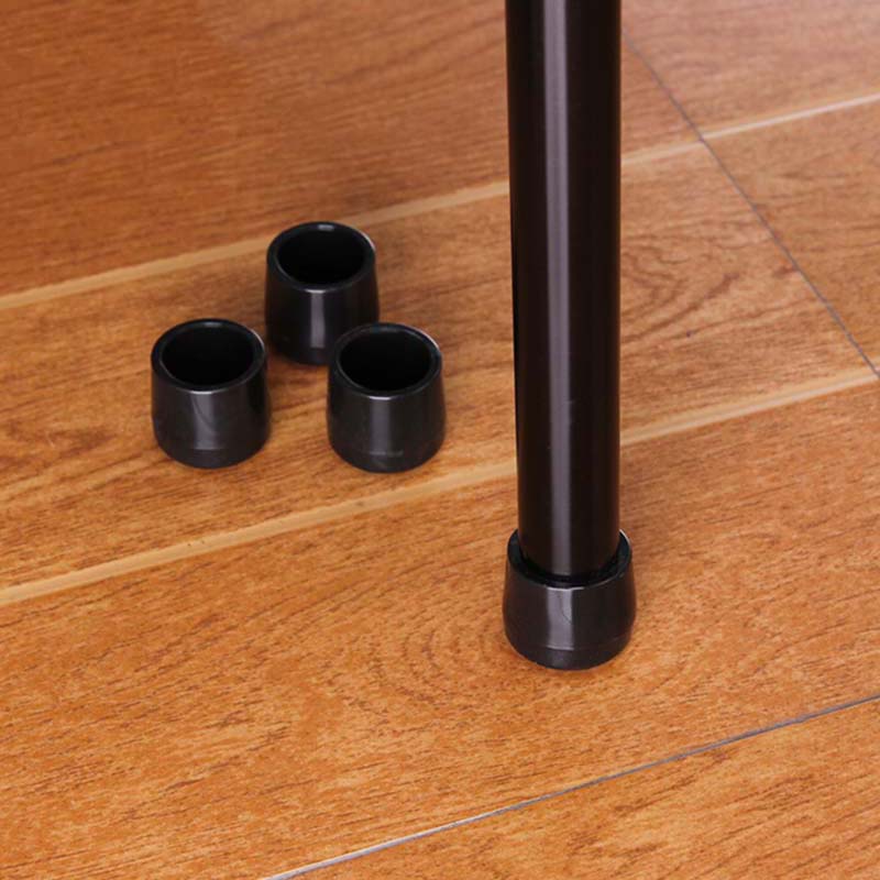 4 stk/lot plastik sorte møbelben gummi silica møbel bord stol ben sokker kasketter gummi gulvbeskyttere 22mm