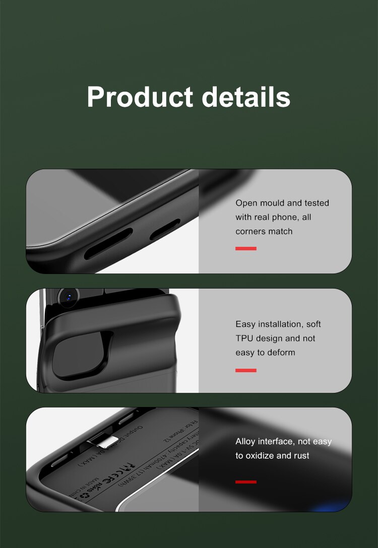 Batterioplader cover til iphone 12 pro max power cover flydende silikone stødsikker ekstern powerbank cove til iphone 12 mini capa