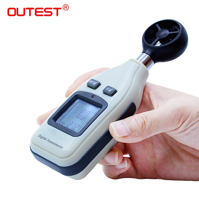 GM816A Lcd Digitale Hand-Held Wind Gauge Meter Meet Anemometer Thermometer 30 M/s (65MPH) snelheid Meetinstrument