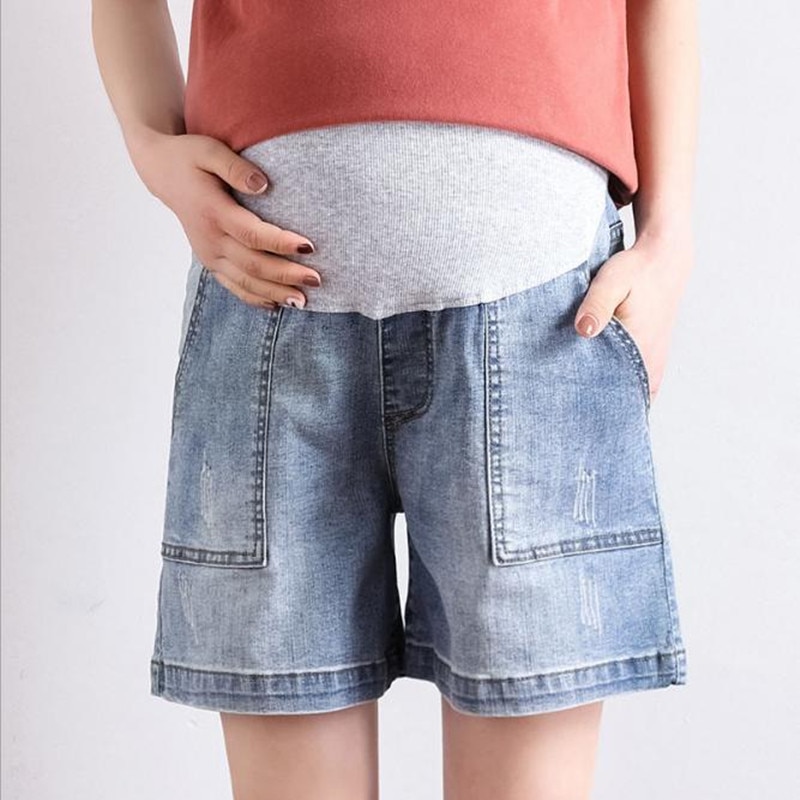 Große größe mutterschaft kurze Hose weiche strecken Denim kurze Hose schwangere frauen verlieren magen aufzug kurze Hose sommer neue frauen Denim kurze Hose