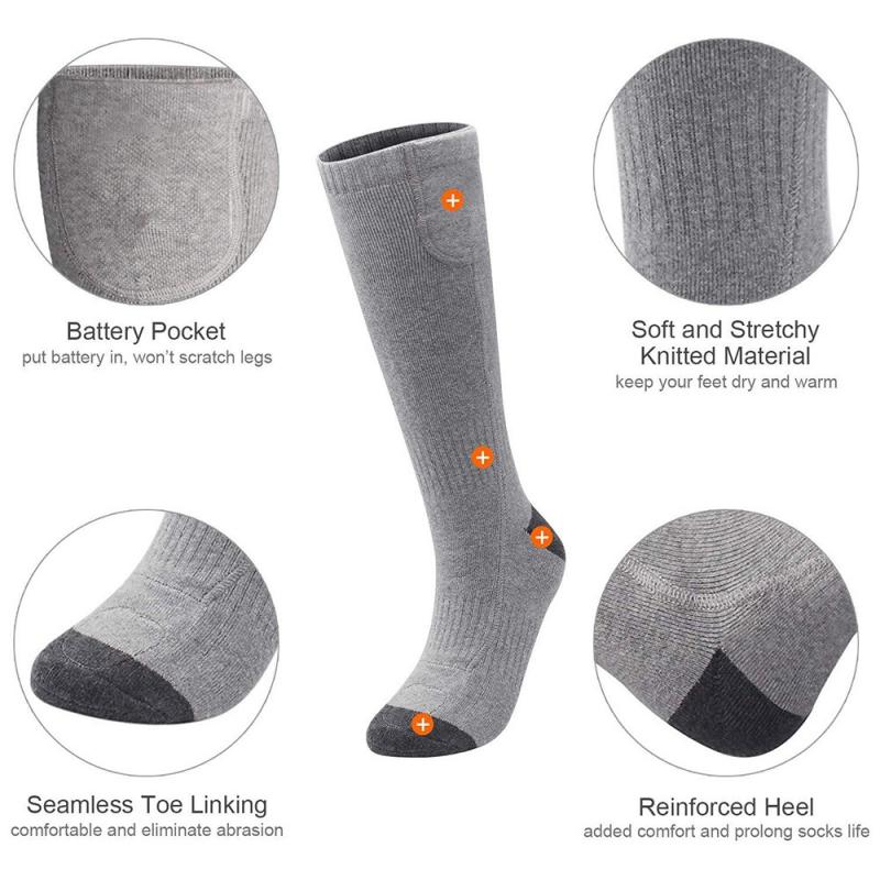 Opgradere varmere sokker elektriske opvarmede sokker med genopladeligt batteri sport opvarmede sokker til kvinder mænd vinter udendørs skiløb