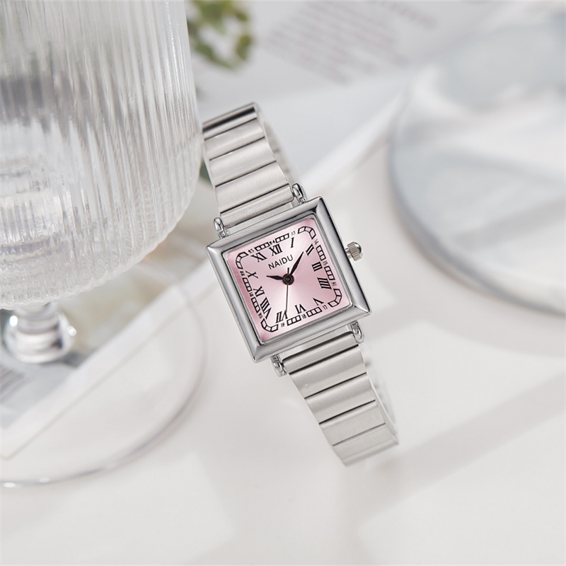 Modieus klassiek antiek model vierkant horloge met kleine wijzerplaat, quartz uurwerk, waterdicht, compact, eenvoudig, casual dameshorloge