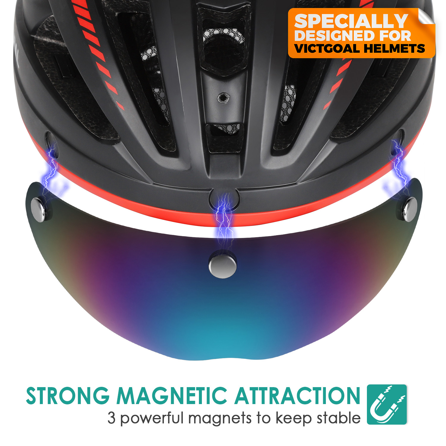 VICTGOAL Bike Helmet Photochromic Lens Magnetic Lenses for Men Bicycle Goggles Sports Sunproof Glasses MTB Cycling Accessories