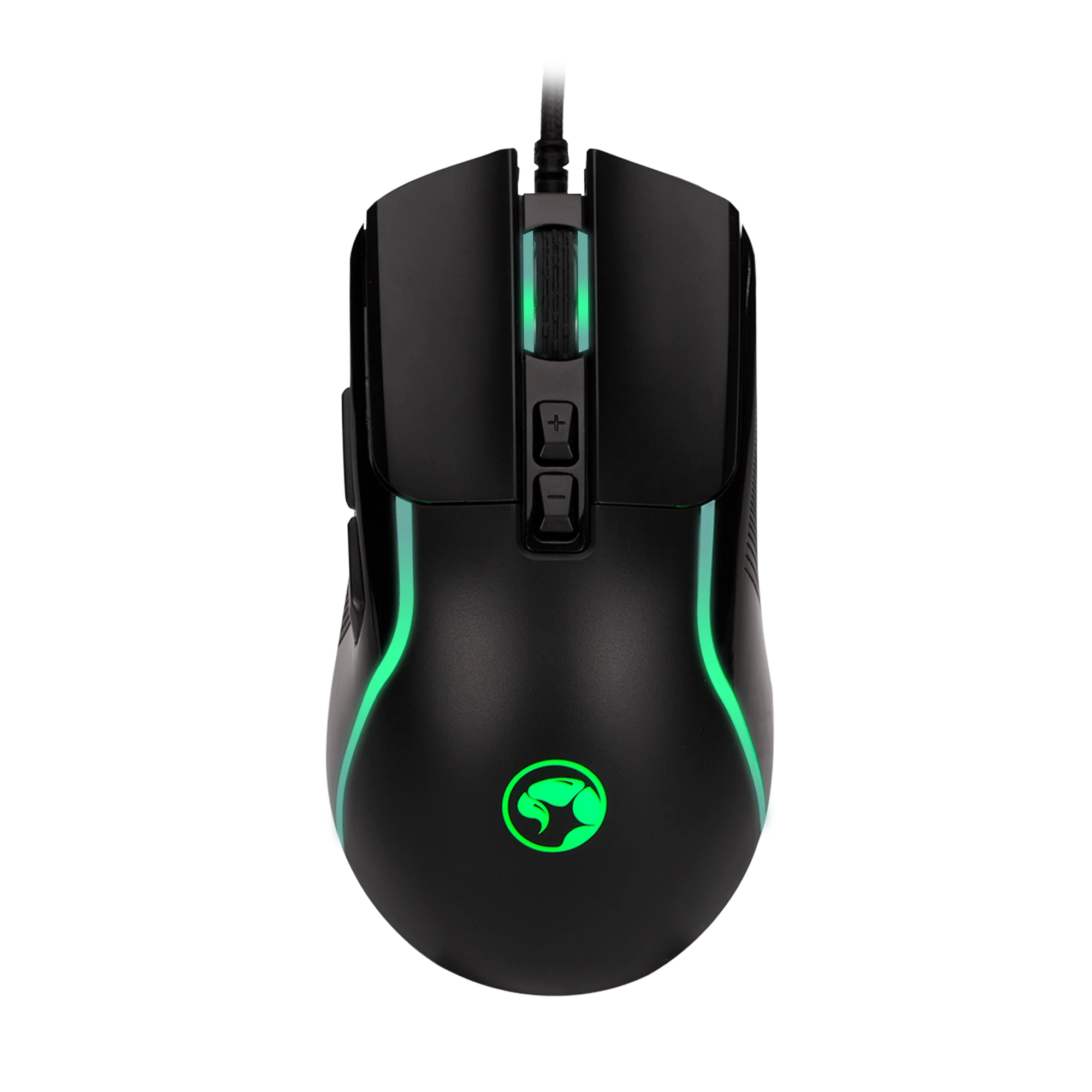 MARVO M292 CAPO 20 Wired Right Hand E-sports Mouse 7 Buttons Mixed Backlit 603FP Chip 8000DPI High Precision Gaming Mouse For PC: black