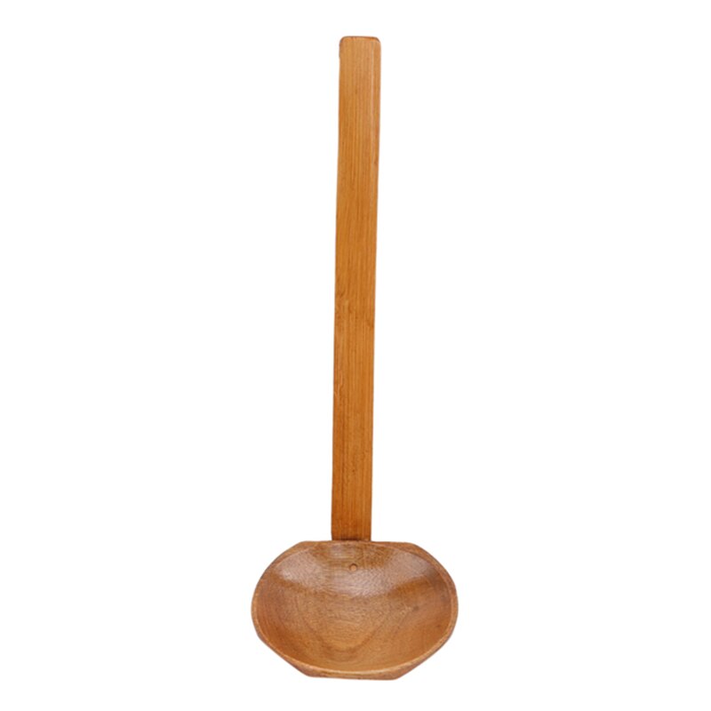 Japanese Style Long Handle Wooden Spoon Colander Long Handle Utensils Ramen Tableware Kitchen Utensil Tools