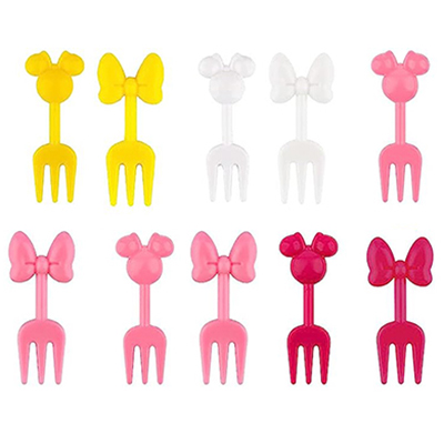 Cute Mini Food Picks Children Animal Toddler Cartoon Snack Cake Dessert Food Fruit Forks With Cutter Silicone Lunch Box Dividers: Navy Blue