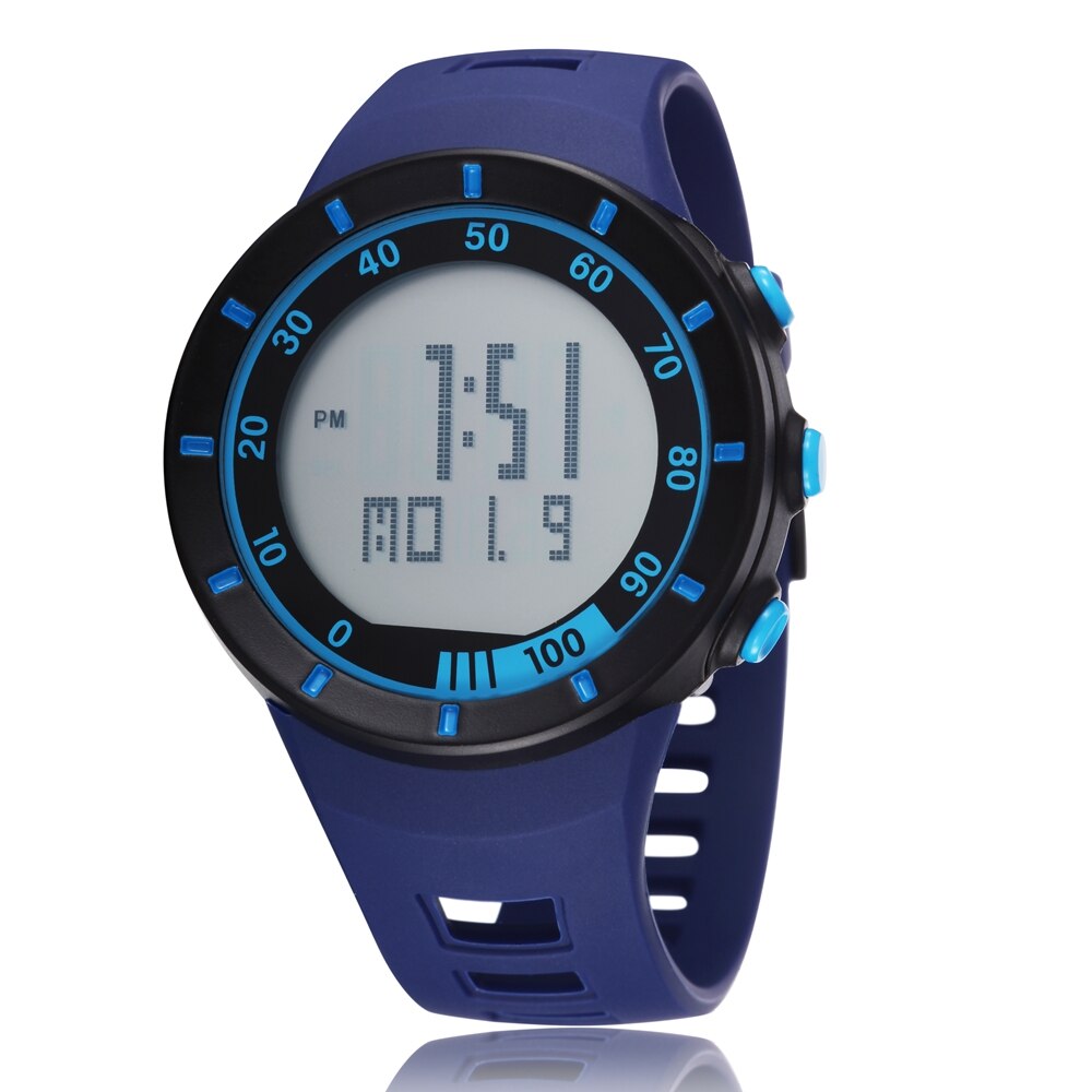 Ohsen Digitale Horloges Waterdichte Rode Mode Elektronische Led Dames Horloge Paar Horloge Voor Vrouwen Mannen Minnaar Sport Horloges: Blue wristwatch
